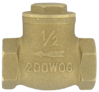 Dwyer Brass Flap Check Valve, Series BFC